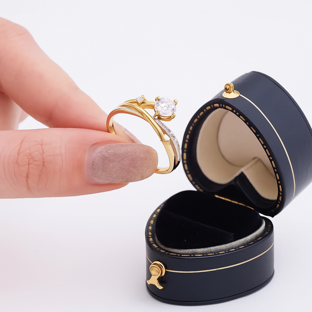 1 Carat Moissanite Engagement Ring in S925 Silver