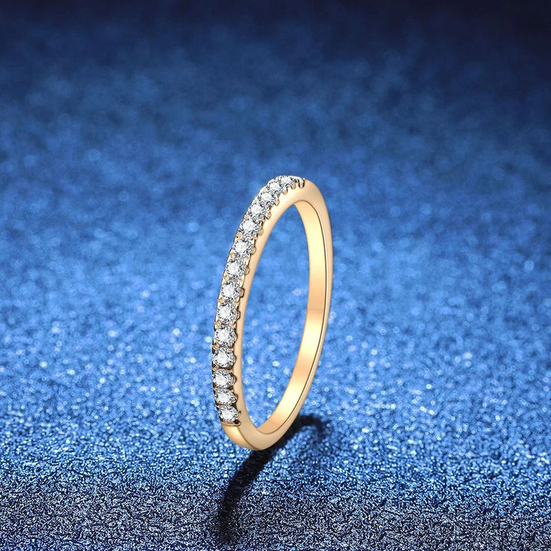 Dazzling Moissanite Eternity Band in Sterling Silver