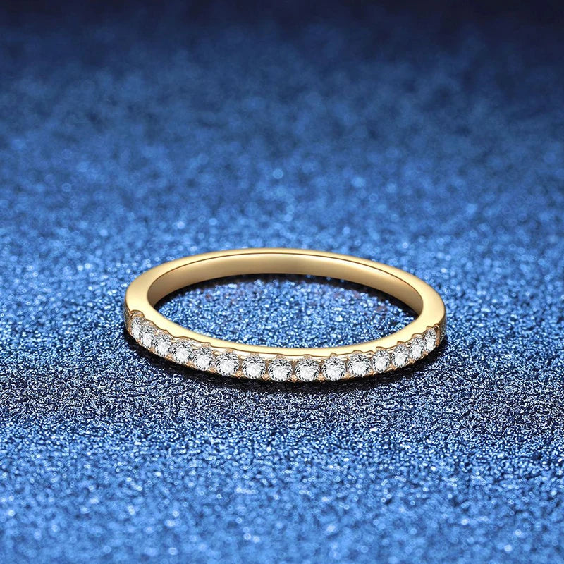 Dazzling Moissanite Eternity Band in Sterling Silver