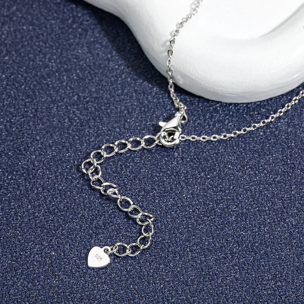 Moissanite Clover Pendant Necklace 18K Gold Plated