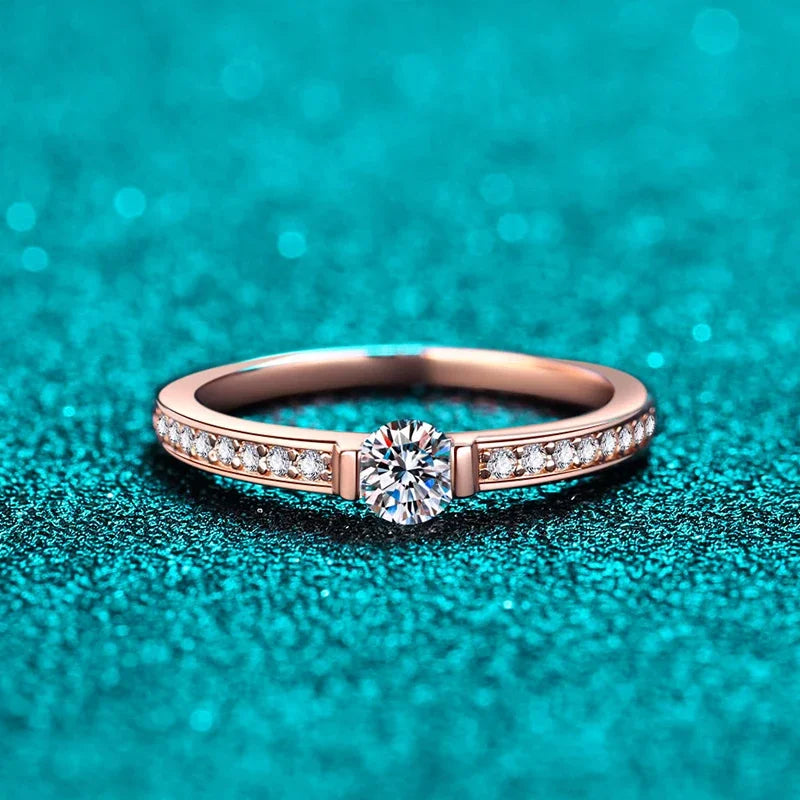 Dazzling Moissanite Eternity Band Ring - 925 Sterling Silver