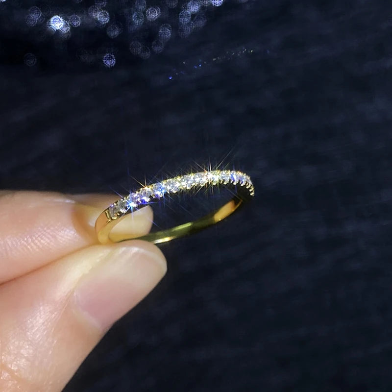 Dazzling Moissanite Eternity Band in Sterling Silver